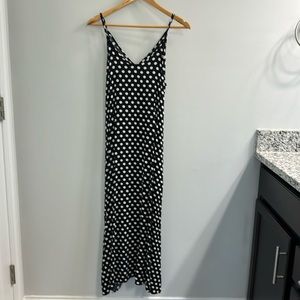 Black and White polka dot maxi with pockets